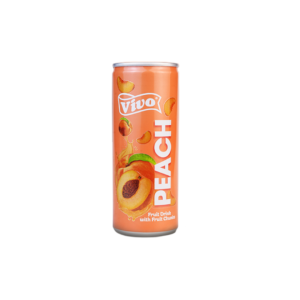 Vivo Peach Fruit Drink with Fruit Chunks (Can)